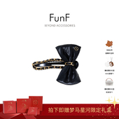 FunF 云枕夹·鎏金链歌 蝶结鸭嘴夹 乐纷绮 设计感链条马尾一字夹