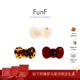 FunF 童年蝴蝶结 迷你碎发刘海鲨鱼夹 乐纷绮 可爱风气质醋酸边夹