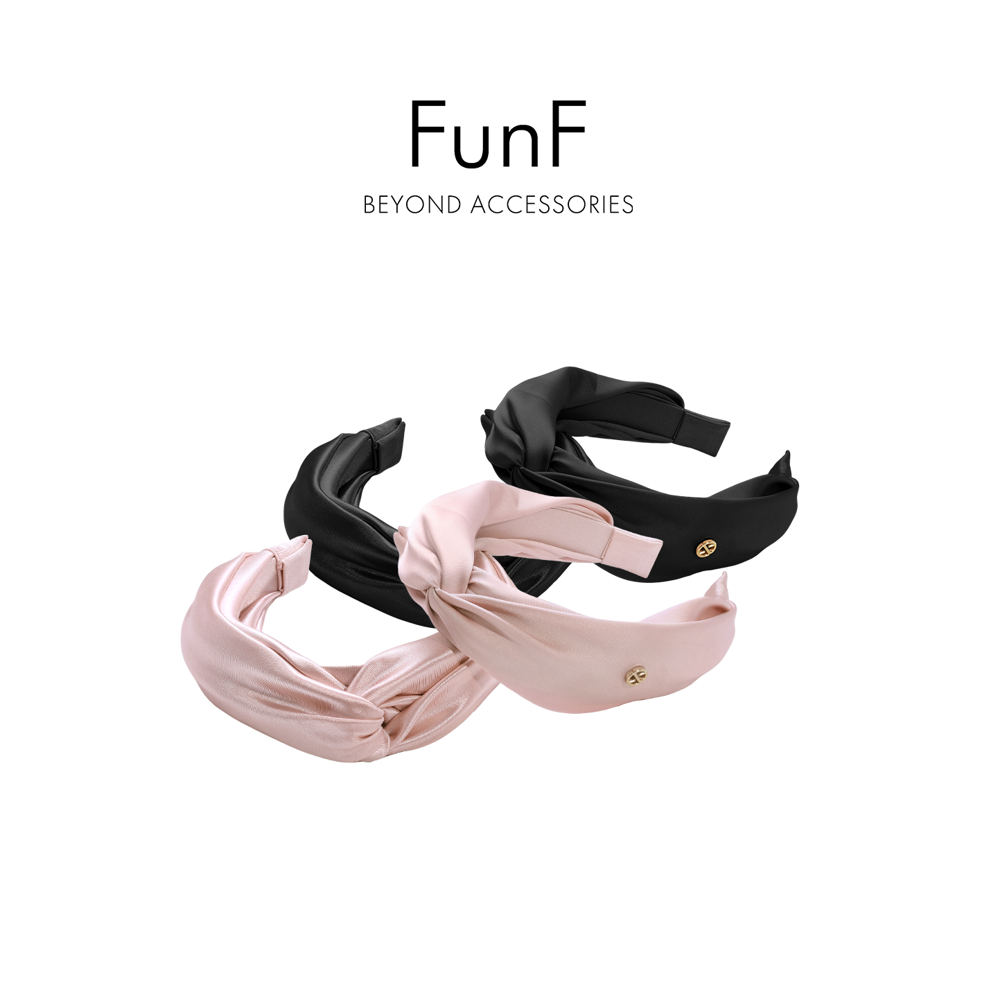 FunF 乐纷绮 法式气质甜美休闲风简约丝光缎面发箍 抚光发饰发箍