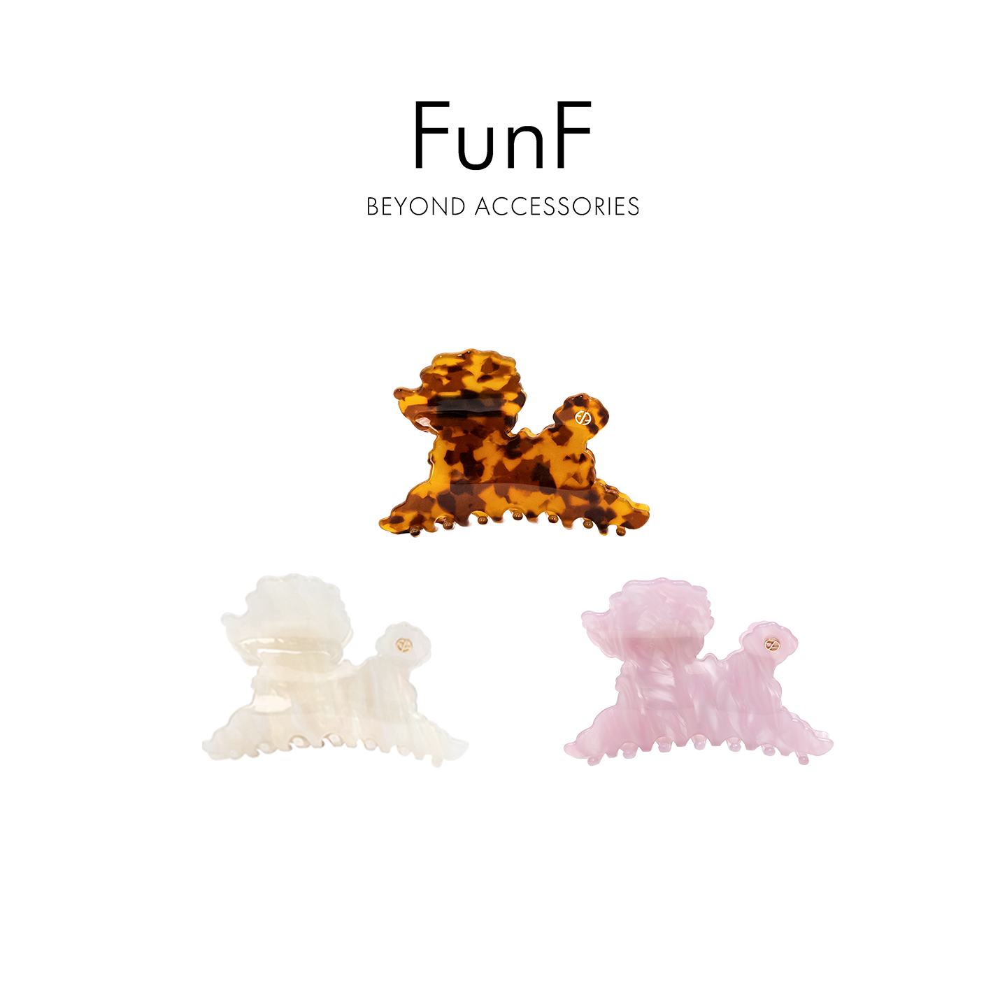 FunF/乐纷绮 露思明星同款小狗日记可爱醋酸抓夹气质发夹高级感