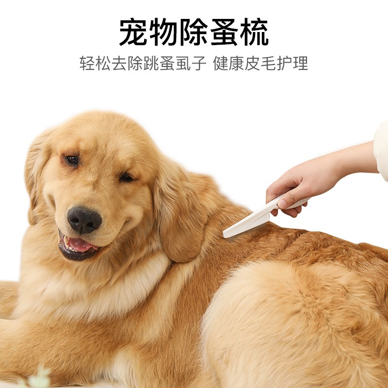 宠物除蚤梳猫咪去除跳蚤虱子清洁梳狗狗去浮毛密齿开结针梳