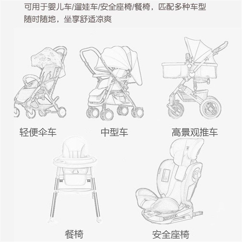 宝宝推车坐垫婴儿纯棉纱布餐椅座椅四季通用吸汗透气安全座椅垫子,婴童用品,婴童凉席系列,淘宝优惠券,粉丝福利购,淘宝优惠卷