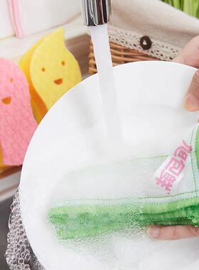 旭包鲜5层洗碗布抹布毛巾百洁布家用厨房洗碗巾清洁用品神器神奇