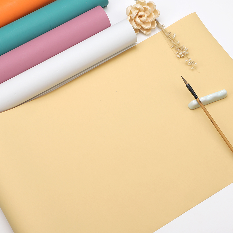 锦墨堂精品蜡染素笺长卷宣纸半生半熟彩色书法创作手卷宣纸小楷毛