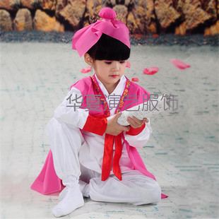 儿童诗朗诵演出服中国风国学书童古装汉服六一传统汉装华服男女童
