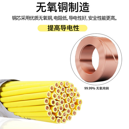 国标铜芯KVV控制电缆5 6 7 8 9 10 24 30芯1.5 2.5平方多芯电缆线