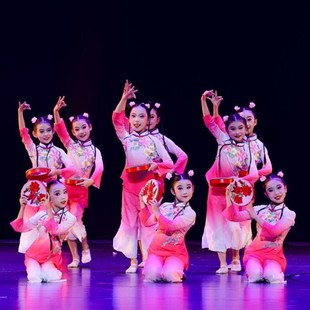 唯舞独尊粤绣粤美舞蹈服绣影叠香舞蹈服胶州秧歌服装绣花手鼓道具