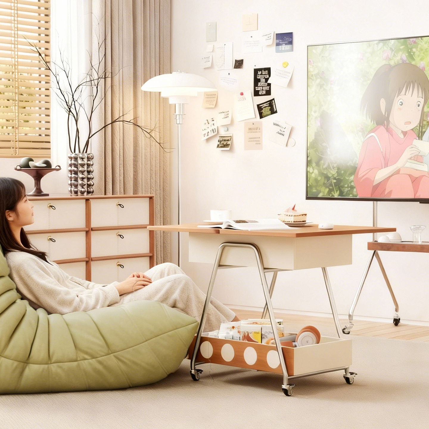 源头工厂旋转实木茶几客厅小茶几