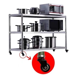 不锈钢支架万向轮38mm圆管专用轮子厨房置物架配套脚轮滚轮带刹车