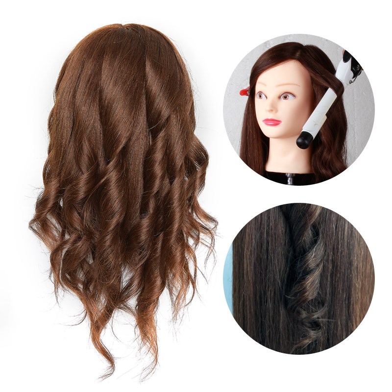 全真发头模美发化妆师练习模头假发人头模型可烫染编发公仔模特头