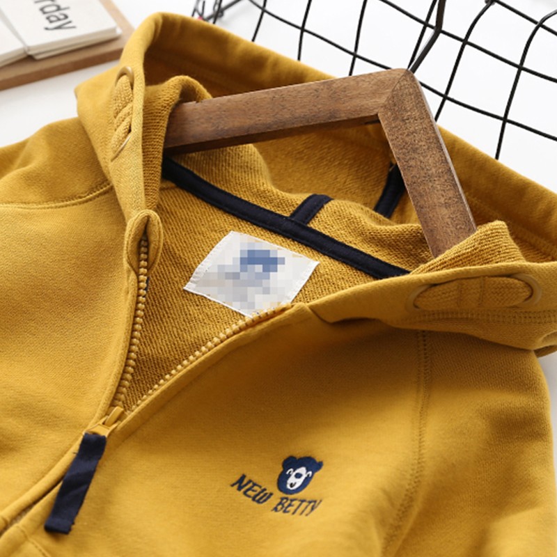 好评过千品质过硬春秋款男童连帽外套中大童毛圈卫衣宝宝拉链开衫