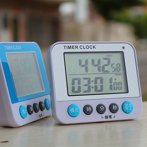 多功能电子学生厨房静音人气闹钟时钟定时器计时器提醒器声音