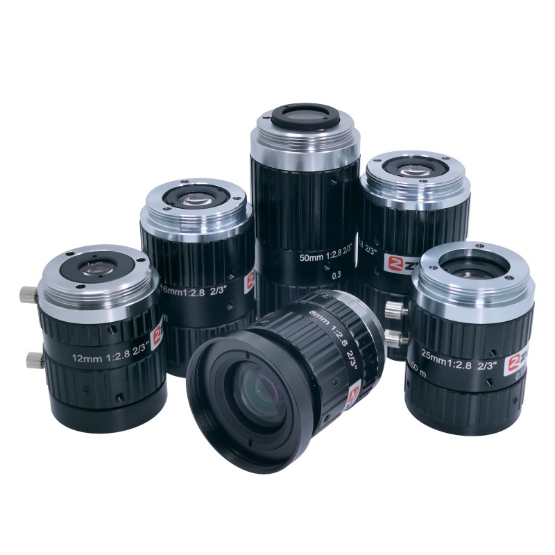 1000万工业镜头C口 焦距8mm12mm50mm低畸变千万像素 智能相机镜头