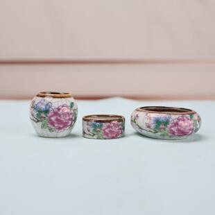 绣眼贝子鸟食罐瓷碗柳莺金青玉鸟鸟碗鸟杯子竹鸟笼配件碎瓷花鸟