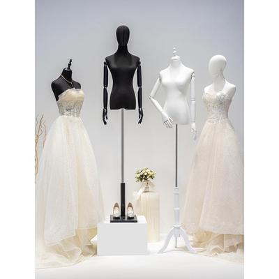 婚纱模特展示架女装店半身人体黑白色礼服拍摄道具服装店假人台