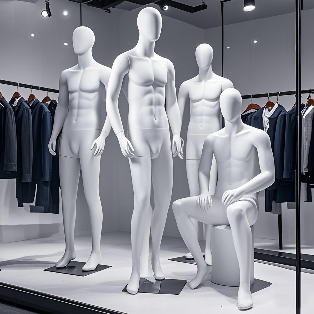 高档男模特道具全身人台服装店橱窗展示架假人男装店模特架