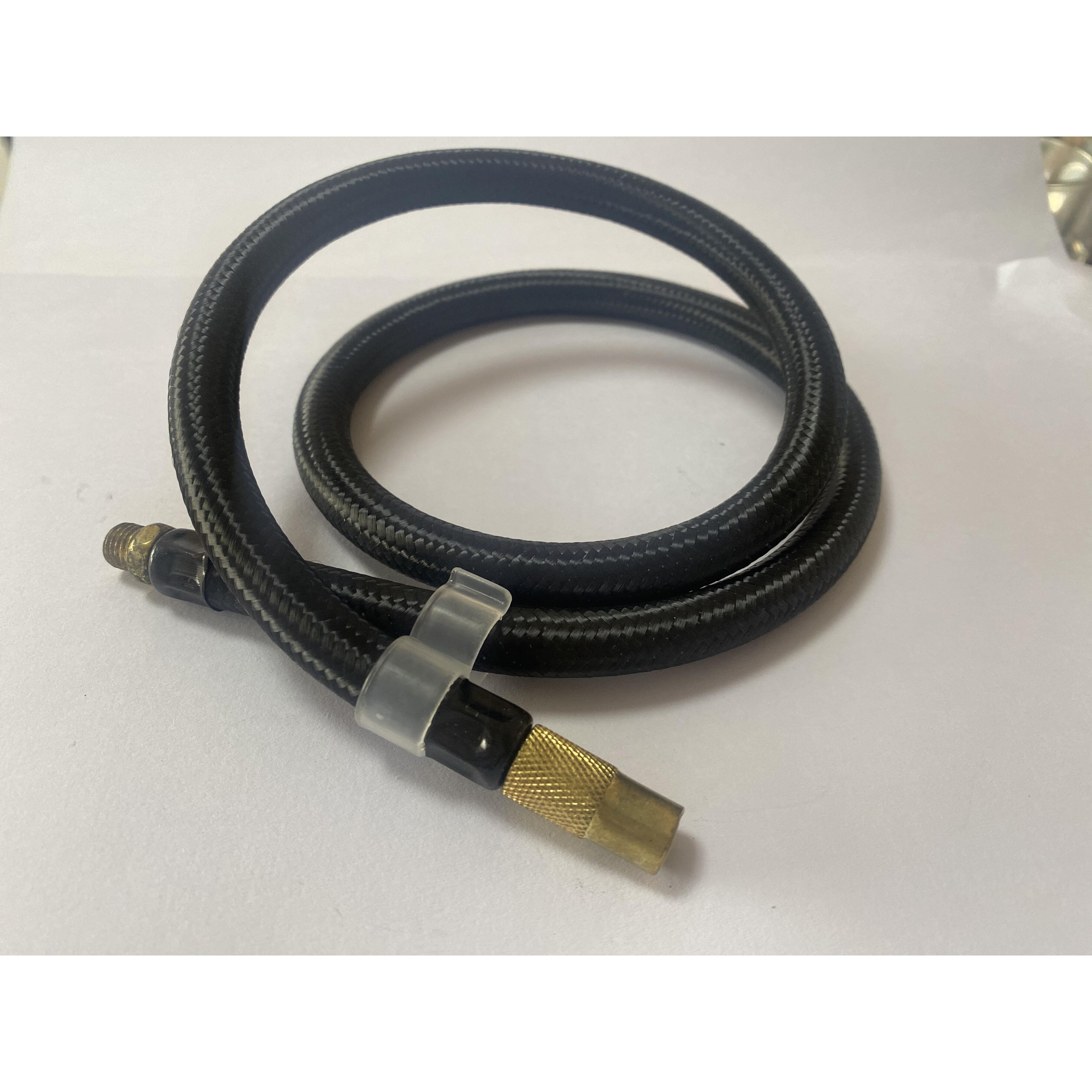 黑色气管用打气泵充气橡胶管纱布编织管延长软管配件车载充气泵