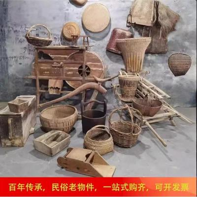 民俗老物件风车老旧木犁覆古影视道具怀旧农村农具农耕文化摆件