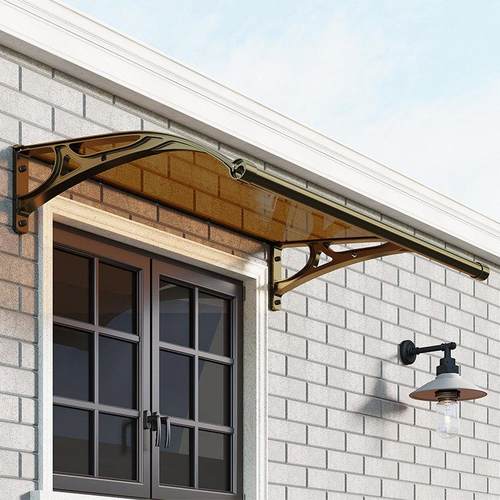 铝合金无声雨棚屋檐家用防雨户外雨搭窗户遮阳雨棚阳台挡雨板加厚