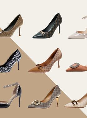 样板房女士高跟鞋摆件衣帽间鞋柜装饰鞋轻奢全屋定制展厅衣柜饰品