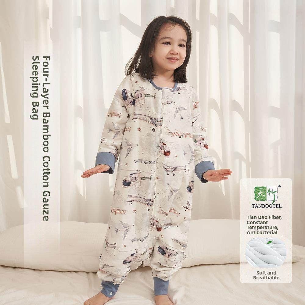 婴幼儿分腿四层竹棉纱布睡袋，春秋四季睡袋,婴童用品,睡袋/防踢被,淘宝优惠券,粉丝福利购,淘宝优惠卷
