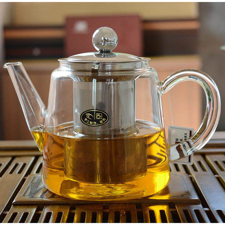 雅风耐高温玻璃茶壶大容量花茶壶家用普洱红茶壶不锈钢过滤泡茶壶