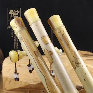 线香筒葫芦香插沉檀线香管卧香桶定制 创意蝴蝶竹镶花牛角螺口长款