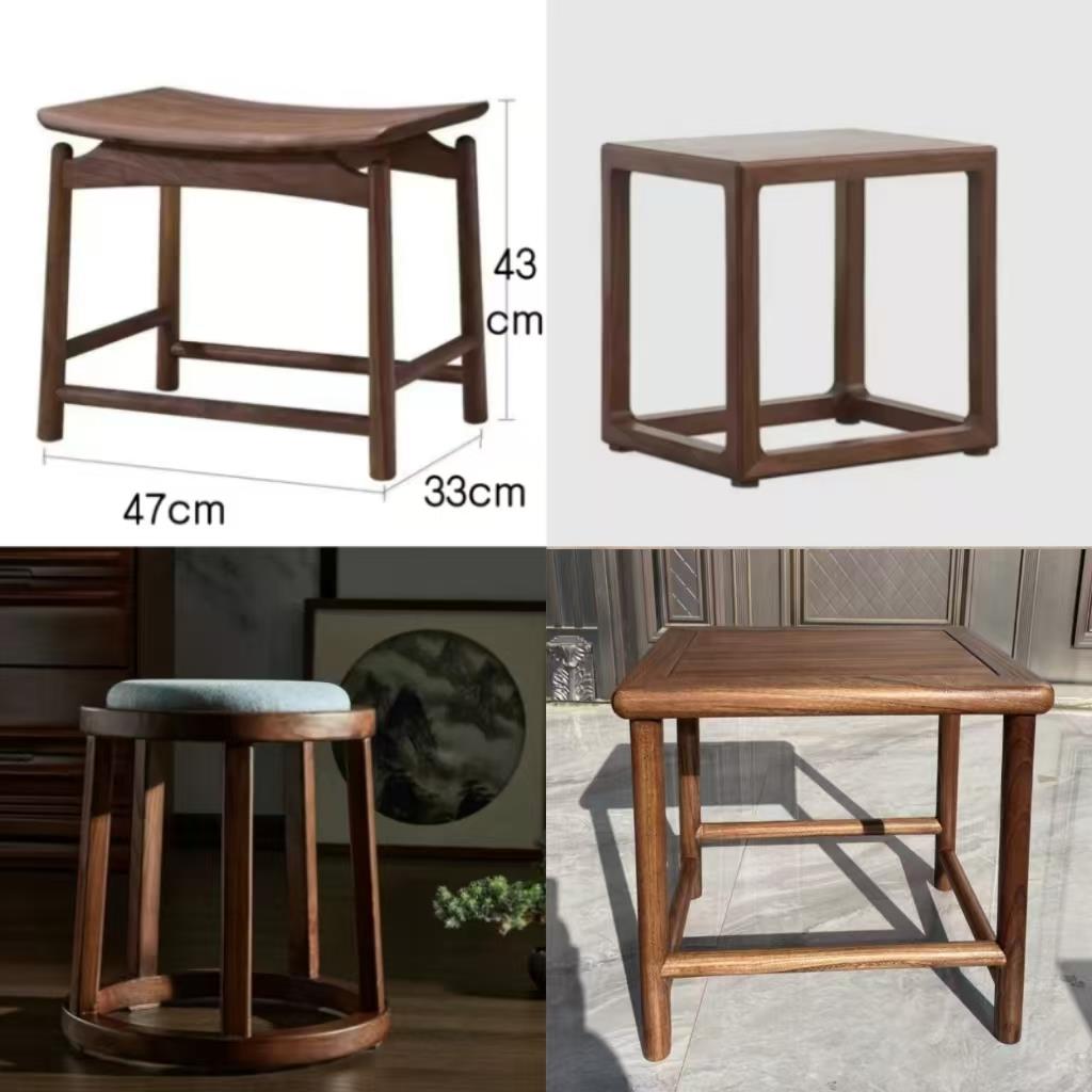 中国实木方凳榆木换鞋凳易接近豪华高端家居凳餐凳古筝凳低凳榫卯