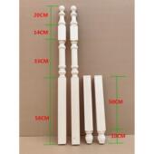 包邮 定制牀腿支撑脚实木白茬雕刻儿童牀头原木柱子装 饰罗马柱配件