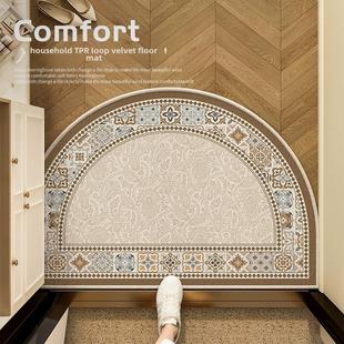 斯堪 入口门地板垫2025新门垫入口地毯门半圆形脚垫优 纳维亚风格