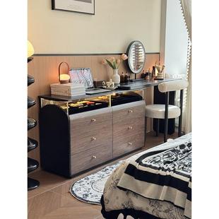 光柜一体梳妆台无障碍豪华高端主卧室梳妆台现代卧室简约中世纪风