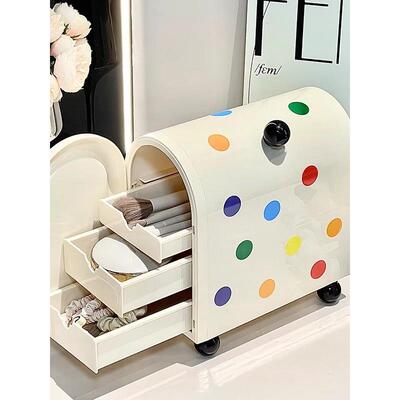 防尘桌面化妆刷收纳盒卧室梳妆台口ins物整理盒抽屉式多层收纳架