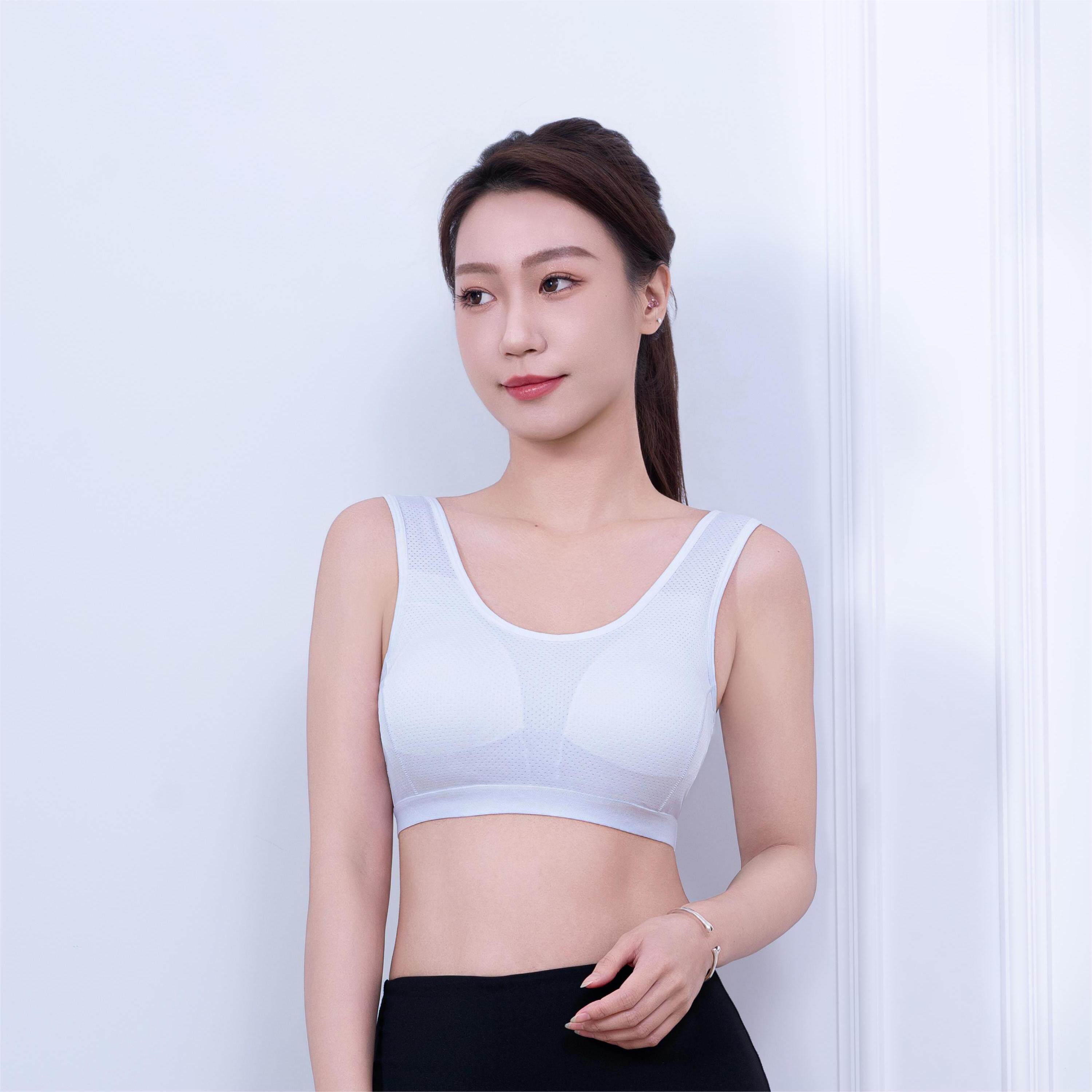 温代诗 透气网眼布背心式文胸热卖款直立棉罩杯女士内衣ANB6768-2