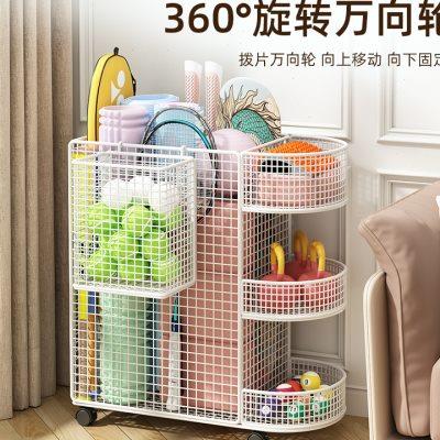 篮球收纳架家用客厅瑜伽垫可移动收纳筐运动健身器材球类收纳篮