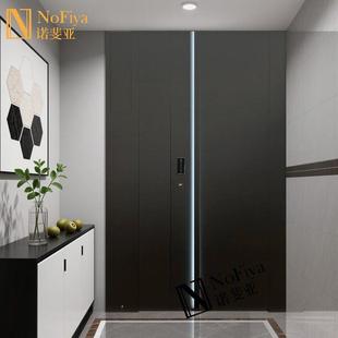 一门一景防爆入户门智能精雕铸铝门公寓门别墅大门全铝防盗进户门