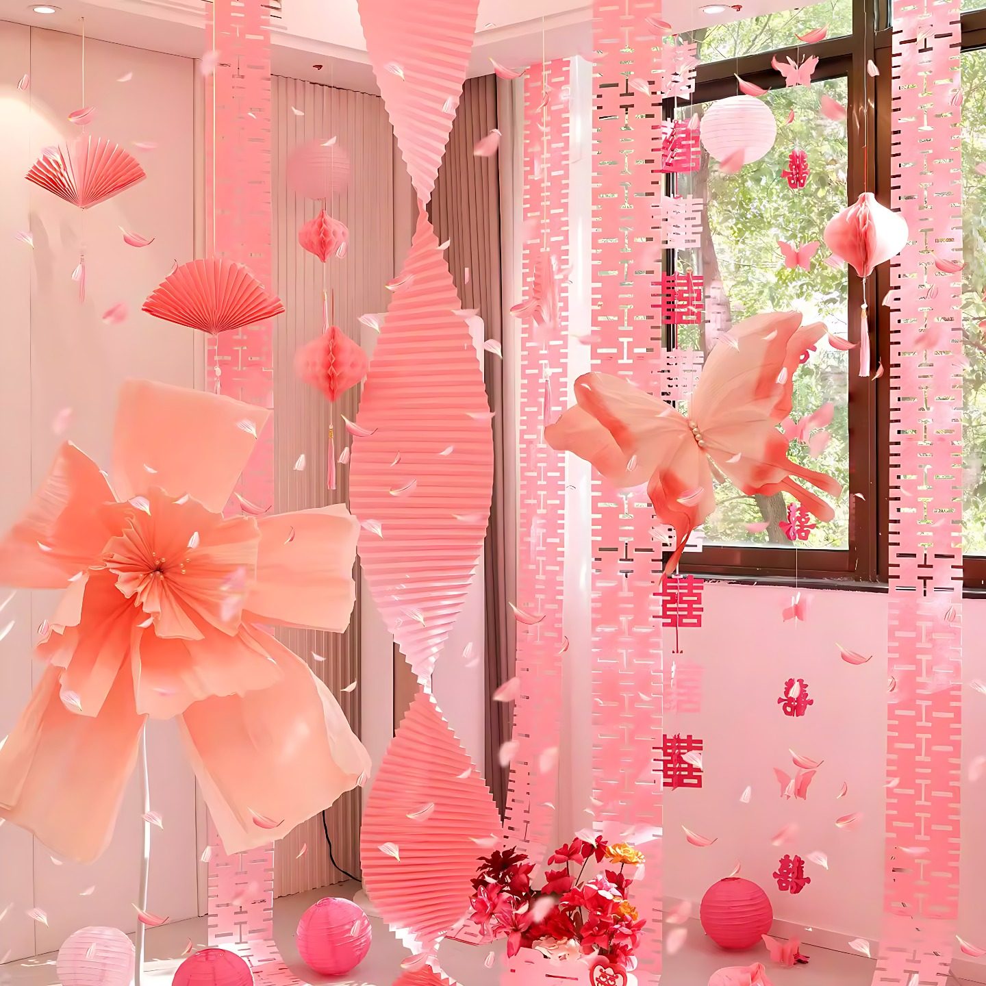 结婚布置婚房装饰婚礼客厅拍照蝴蝶背景墙套装卧室喜庆婚庆花粉,节庆用品/礼品,拉花,淘宝优惠券,粉丝福利购,淘宝优惠卷