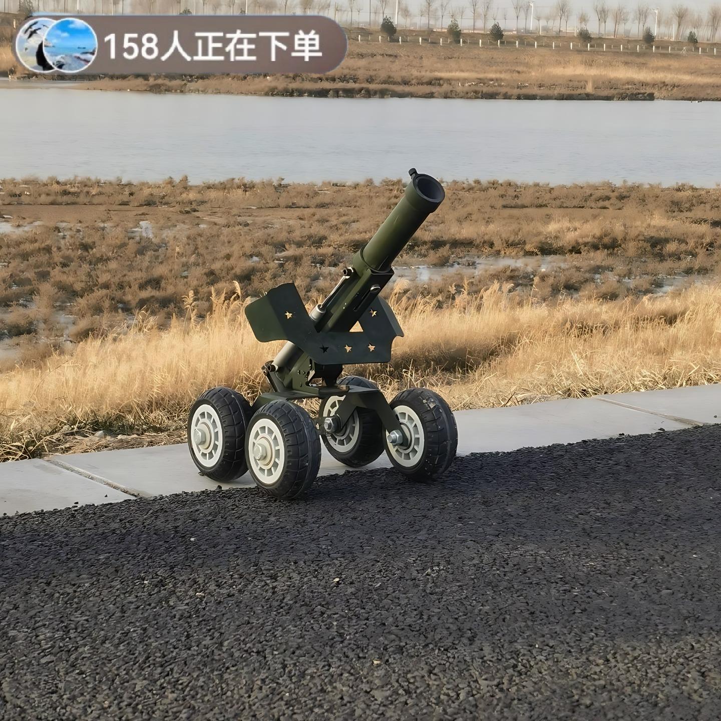 网红意大利二踢脚神器模型摆件可回弹可调节高度新年礼物新款