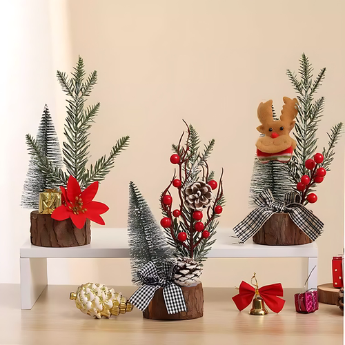 迷你圣诞树摆件桌面小型2025新款