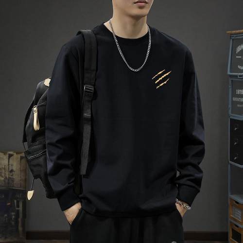 简木迹260克纯棉重磅长袖T恤