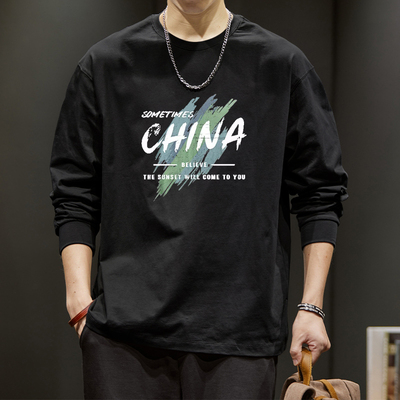 简木迹260克纯棉长袖T恤