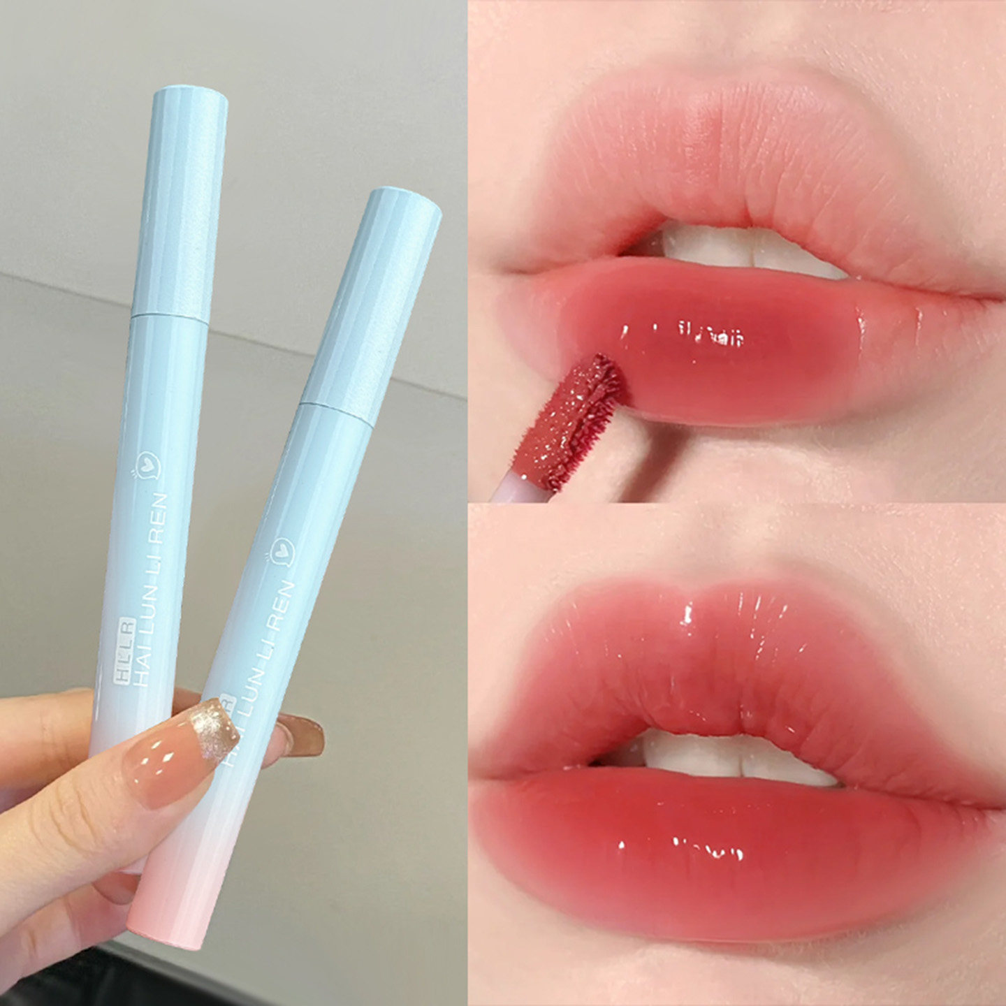 镜面水光显白唇釉滋润保湿不易掉色口红学生党伪素颜纯欲裸色唇蜜