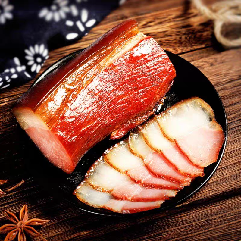 汉中宁强腊肉特产烟熏精品五花肉 农家土猪肉纯粮喂养500g