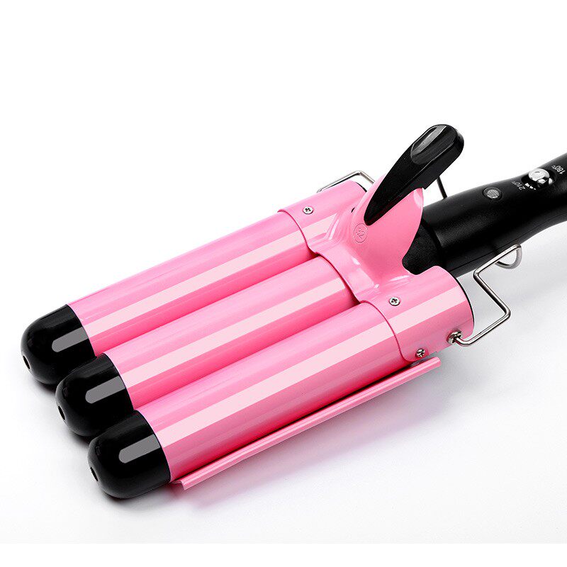 骏马蛋卷棒三棒水波纹卷发器蛋糕蛋卷头烫发器大波浪夹板卷发神器