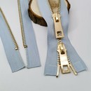 双头羽绒服金齿拉链5号金属铜双开双向铜拉锁头长款 大衣辅料配件