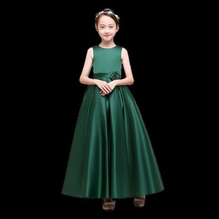 儿童管乐团音乐会礼服女童公主裙高端礼服主持人小礼服古筝演出服