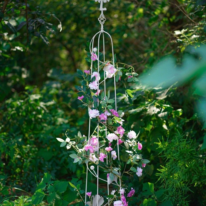 户外欧式铁艺天使蝴蝶爬藤架三件套植物攀爬架月季铁线莲牵引花架