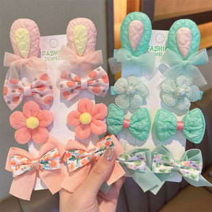 新款儿童发夹女童发夹可爱公主花朵头饰女孩边夹浏海发饰宝宝夹子