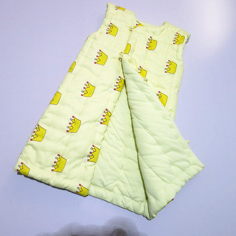 儿童睡袋防踢被纯棉花中大童长版棉花睡袍秋冬手工宝宝春秋家居服