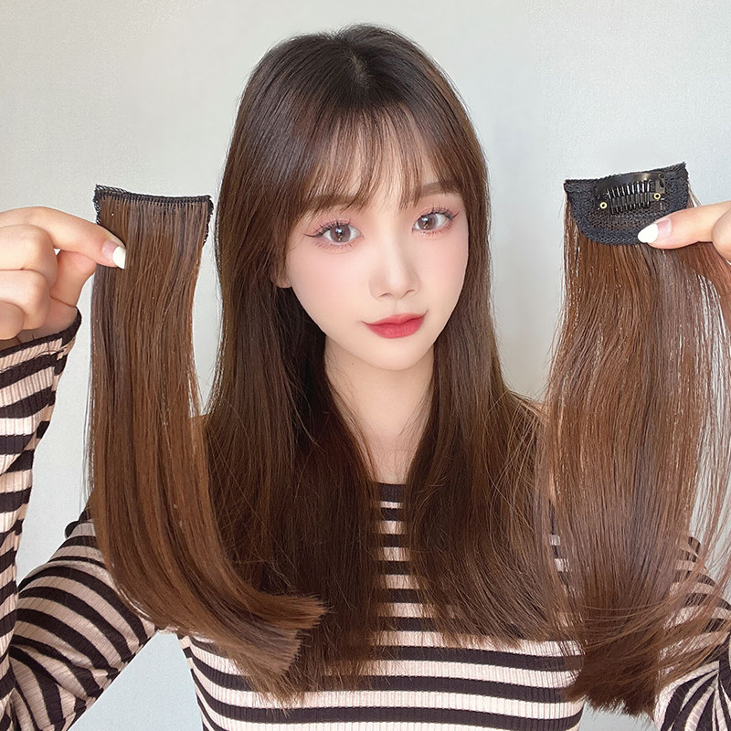 公主切假发片刘海片假发女自然无痕网红中分刘海姬发式发片假刘海