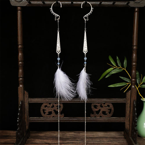 国风耳挂长流苏汉服古装配饰